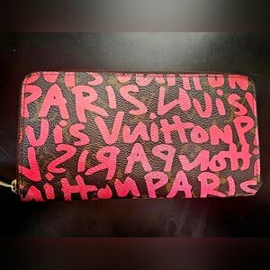 Authentic Louis-vuitton Graffiti Zippy Wallet Limited Edition